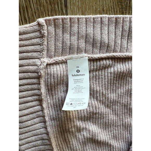 Lululemon Forward Flow Poncho Womens One Size Pink Knit - Picture 3 of 3